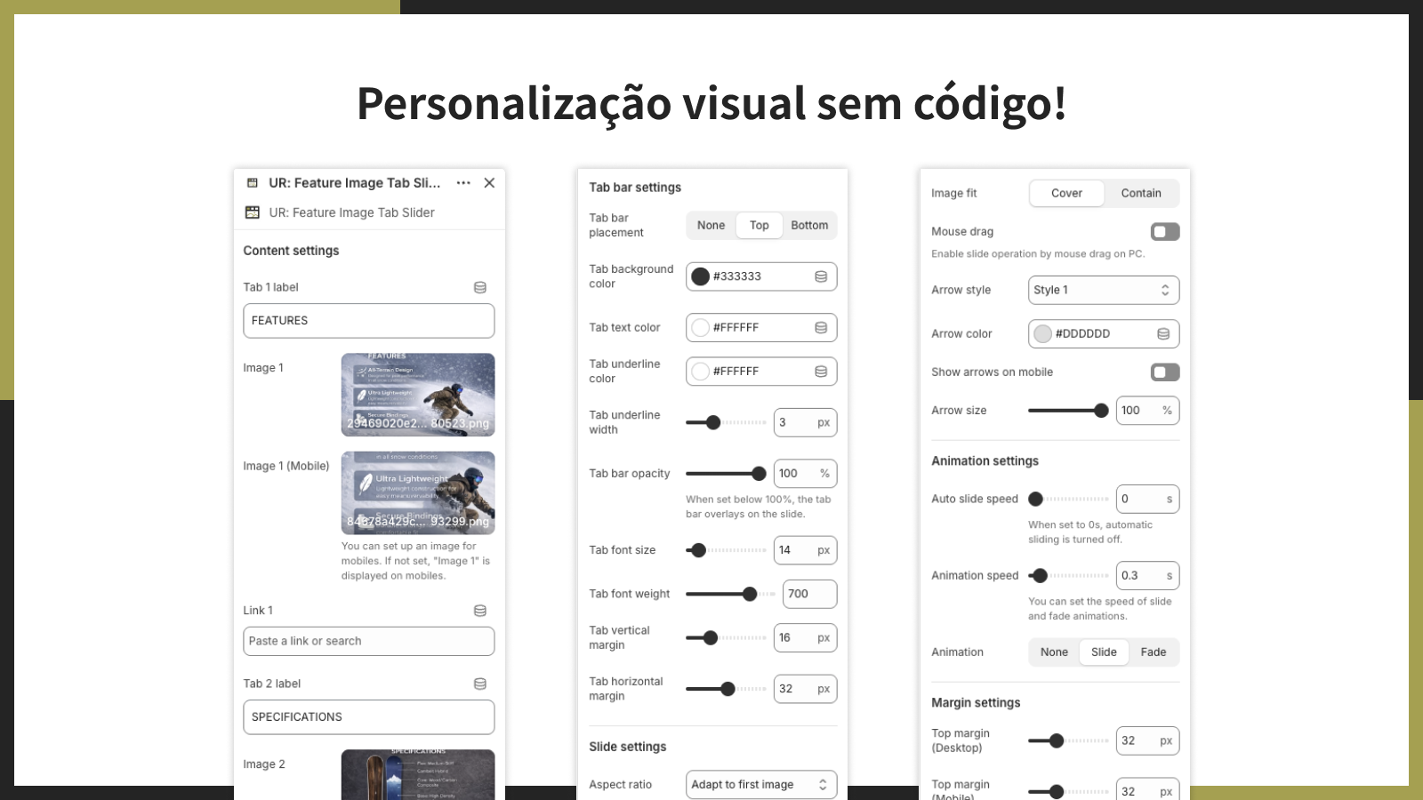 Personalização visual sem código!