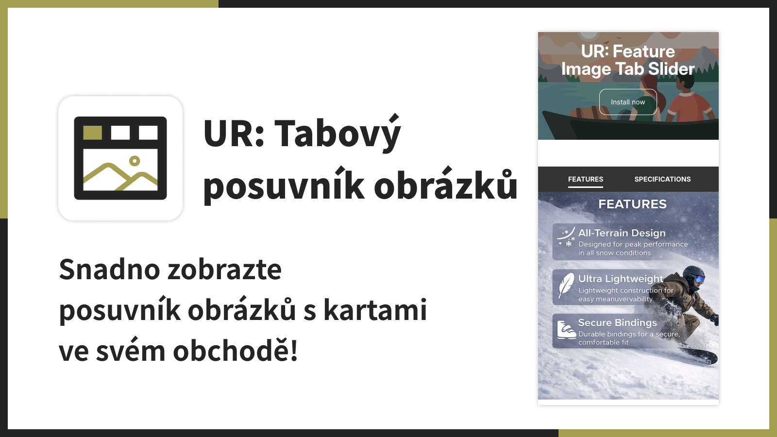 Snadno zobrazte posuvník obrázků s kartami ve svém obchodě!