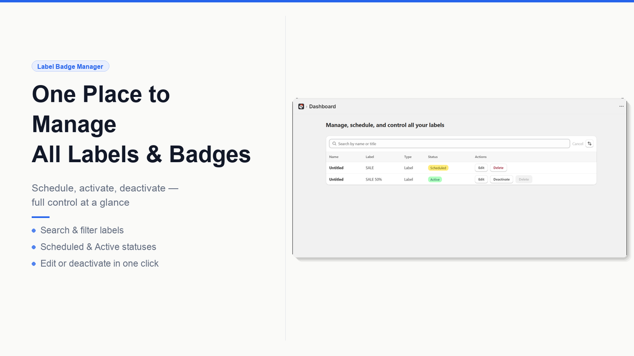 📋Your Labels & Badges Management Center