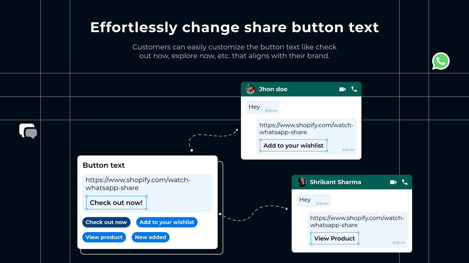 Change Share Message . 