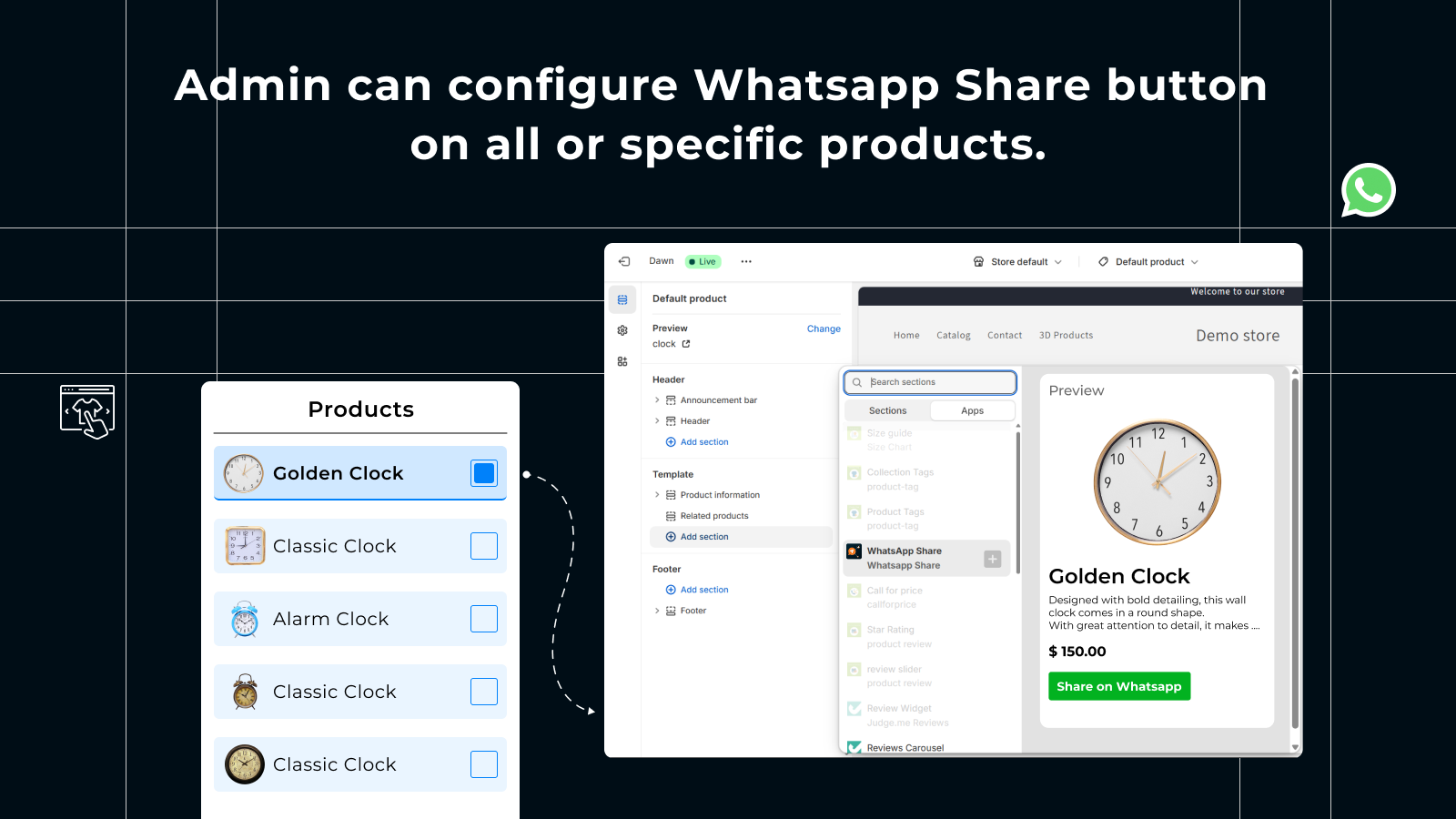 Add app block on products