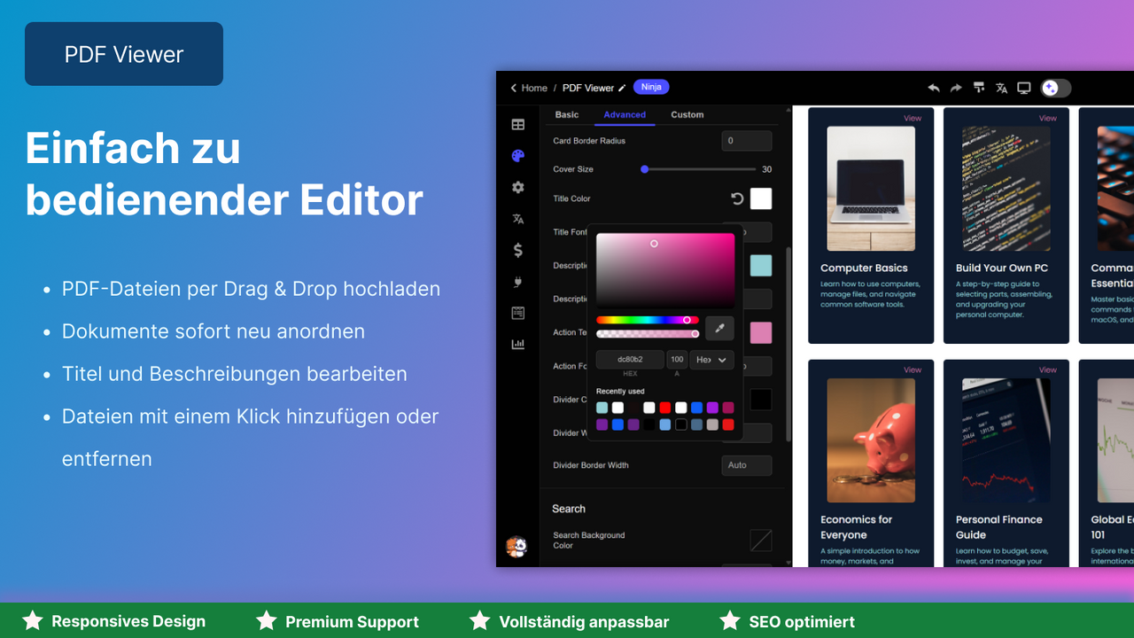 Einfach zu bedienender Editor