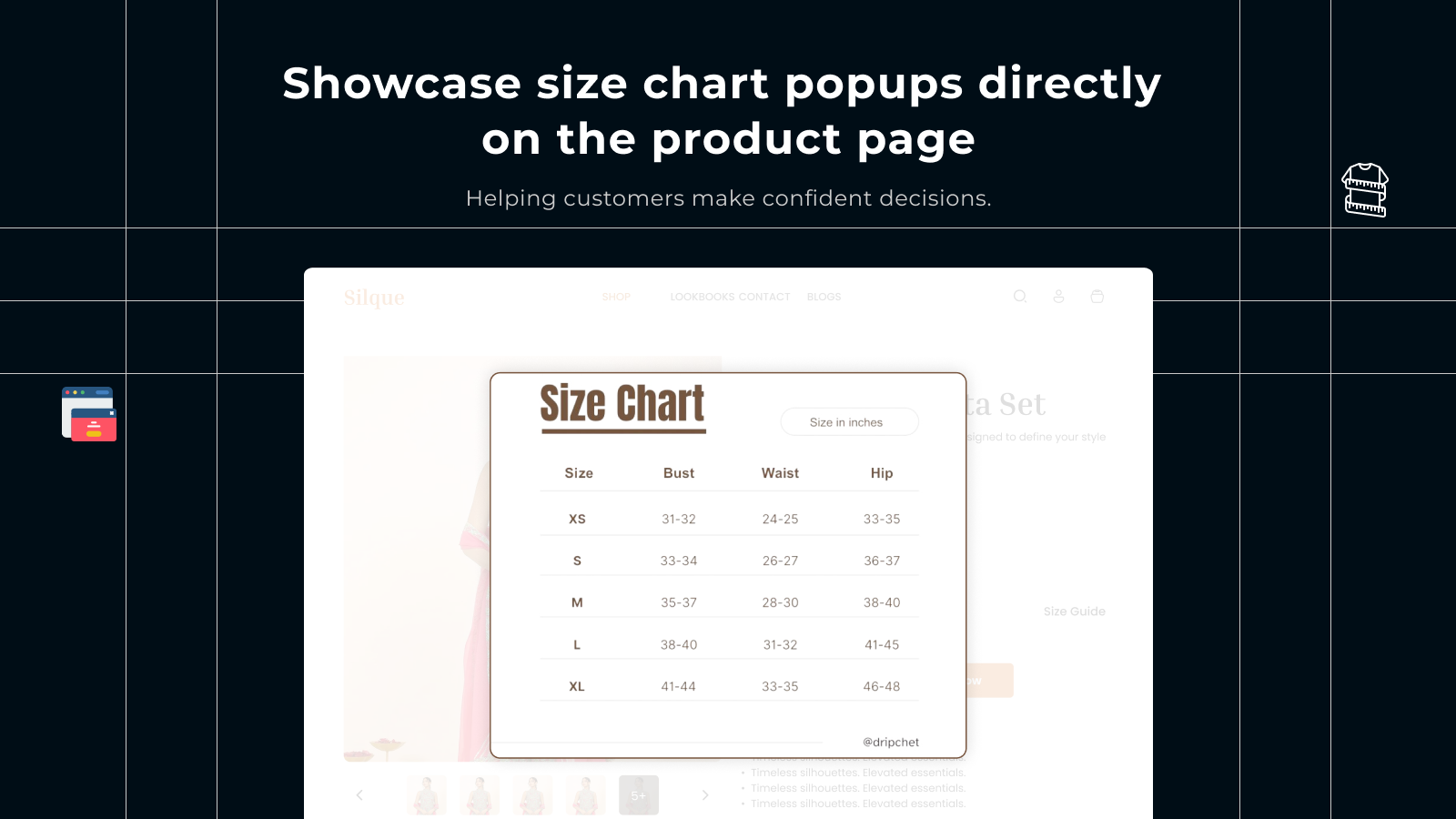 Add Size CHart with Ease
