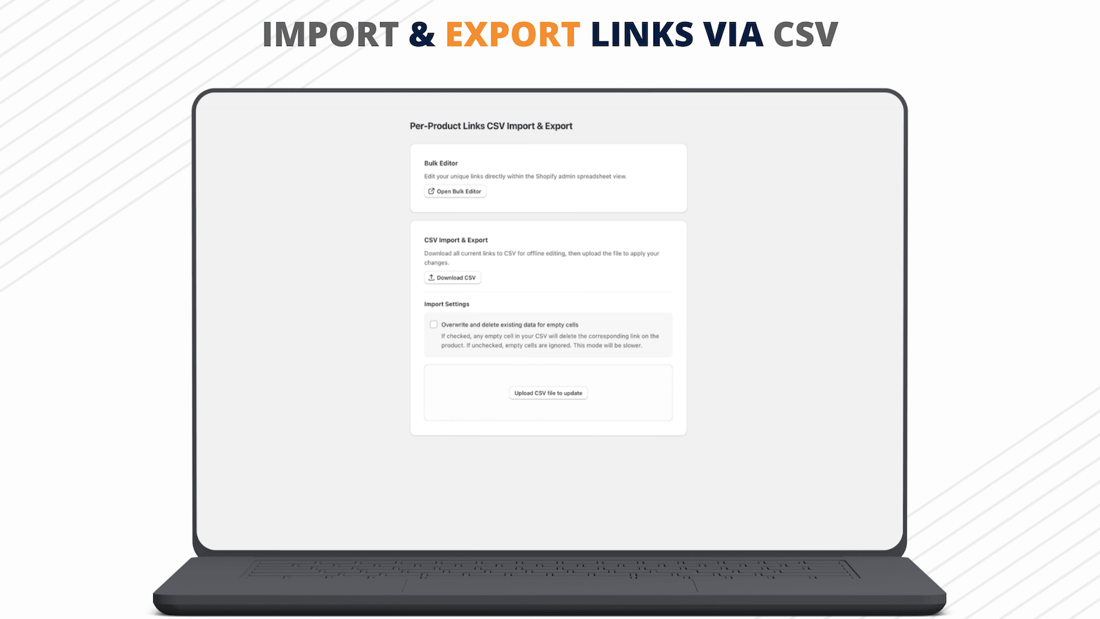 BL External Links - Import & Export Links via CSV