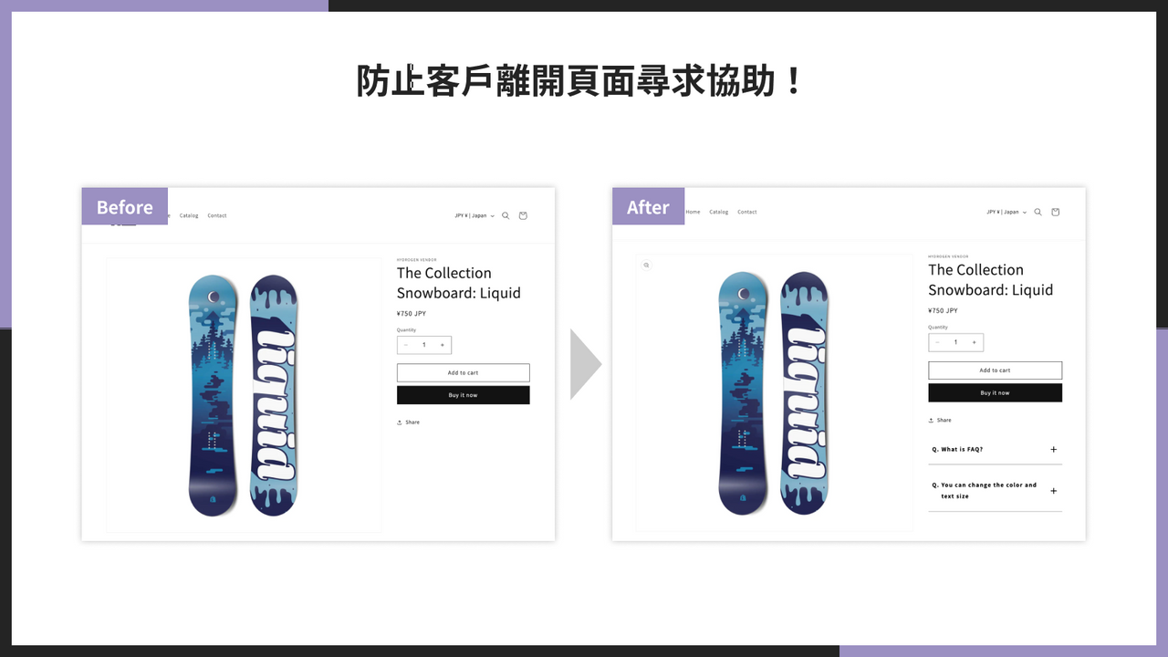 防止客戶離開頁面尋求協助！