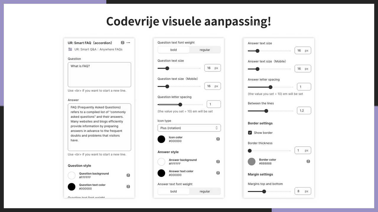 Codevrije visuele aanpassing!