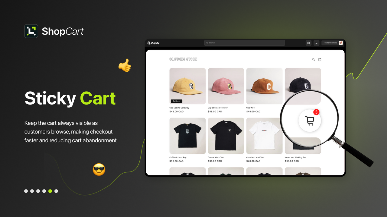 Sticky cart