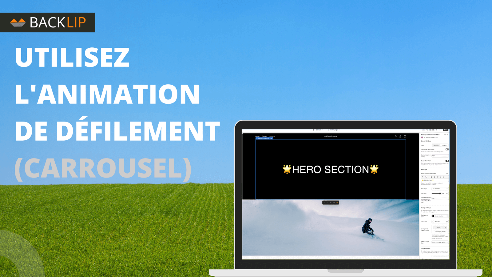 Utilisez l'animation de défilement (carrousel)