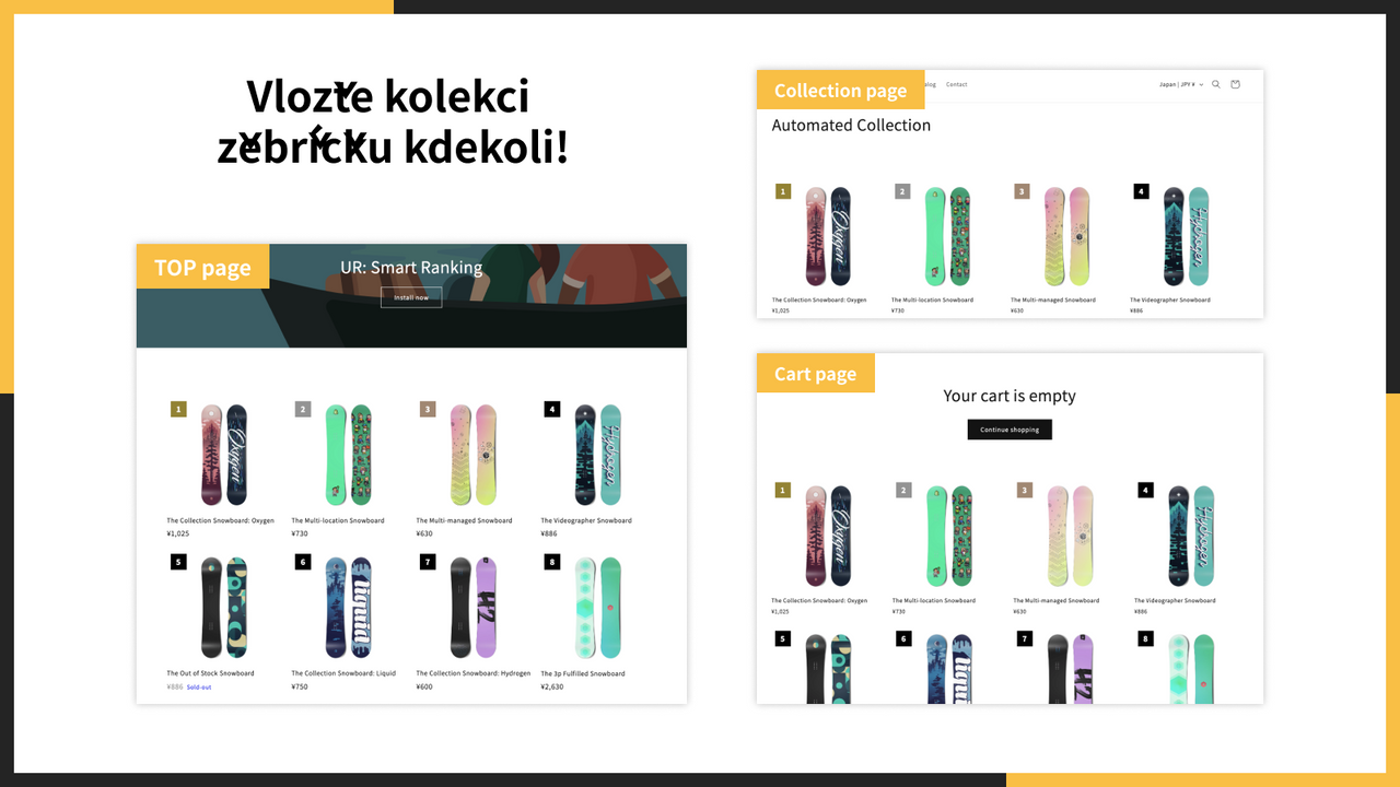 Vložte kolekci žebříčku kdekoli!
