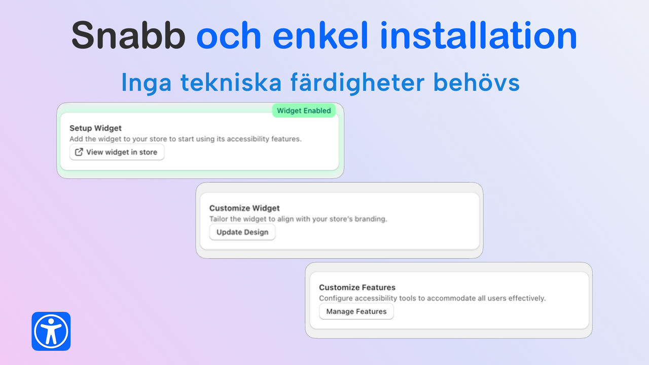 Isonomy Web Accessibility med ett klick