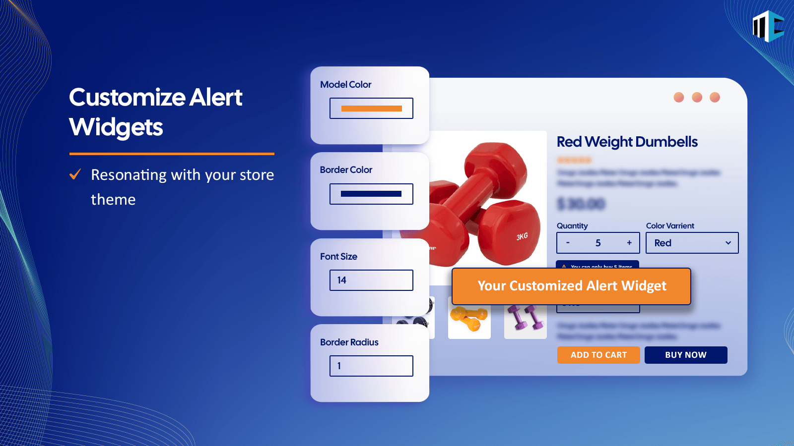 Customize Alert Widgets