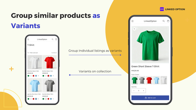 Group similar products as variants