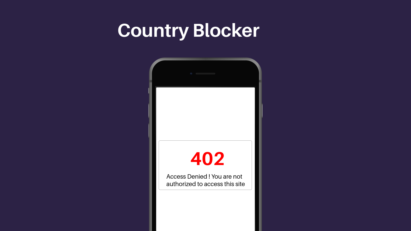 Country blocker preview