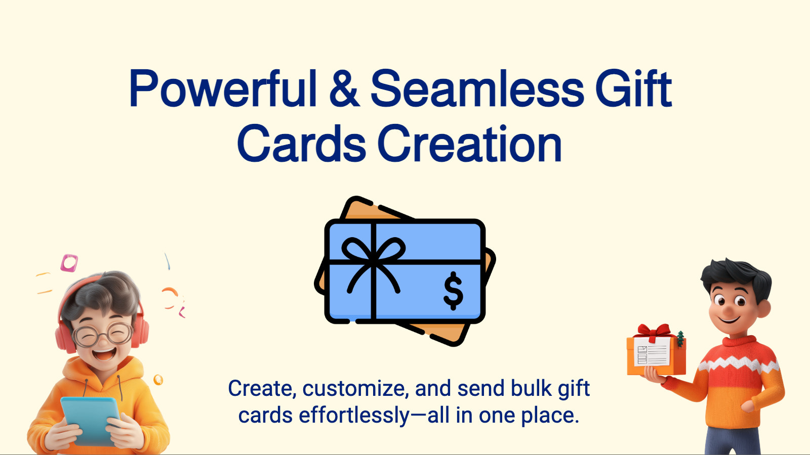 Powerful and seamless gift cards creation