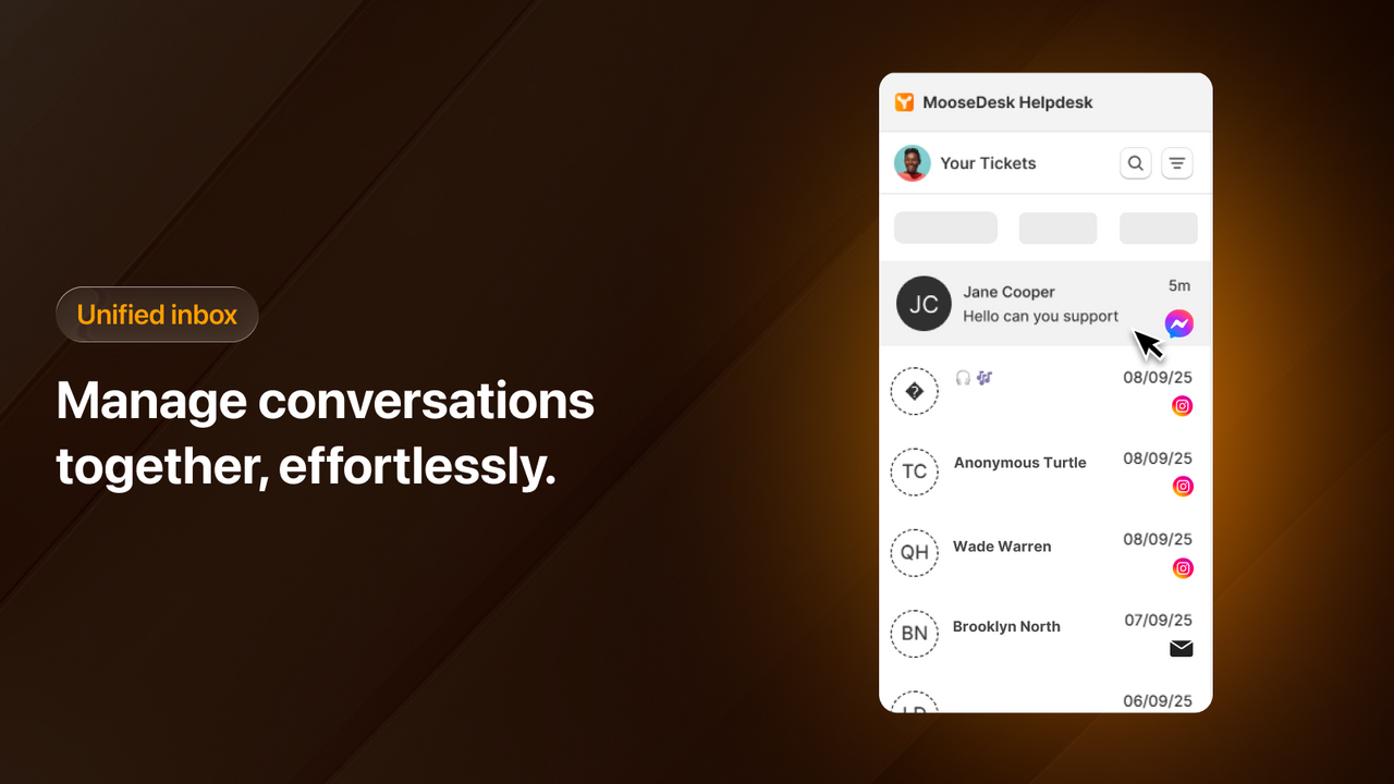 Omnichannel support with Messenger & Instagram integration
