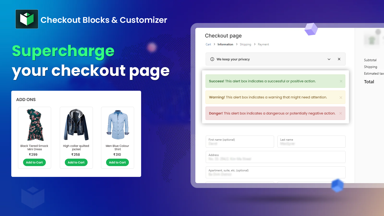 Checkout page AI Recommendation