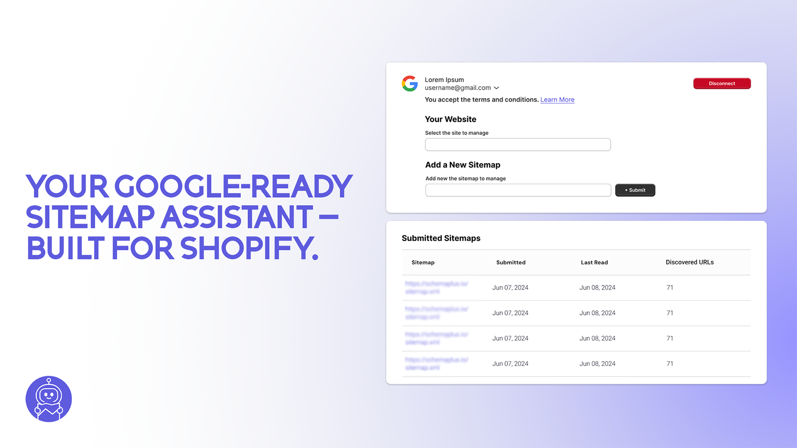 Submit your sitemaps to Google in seconds