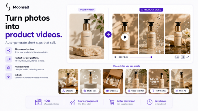 Create AI product videos from product photos