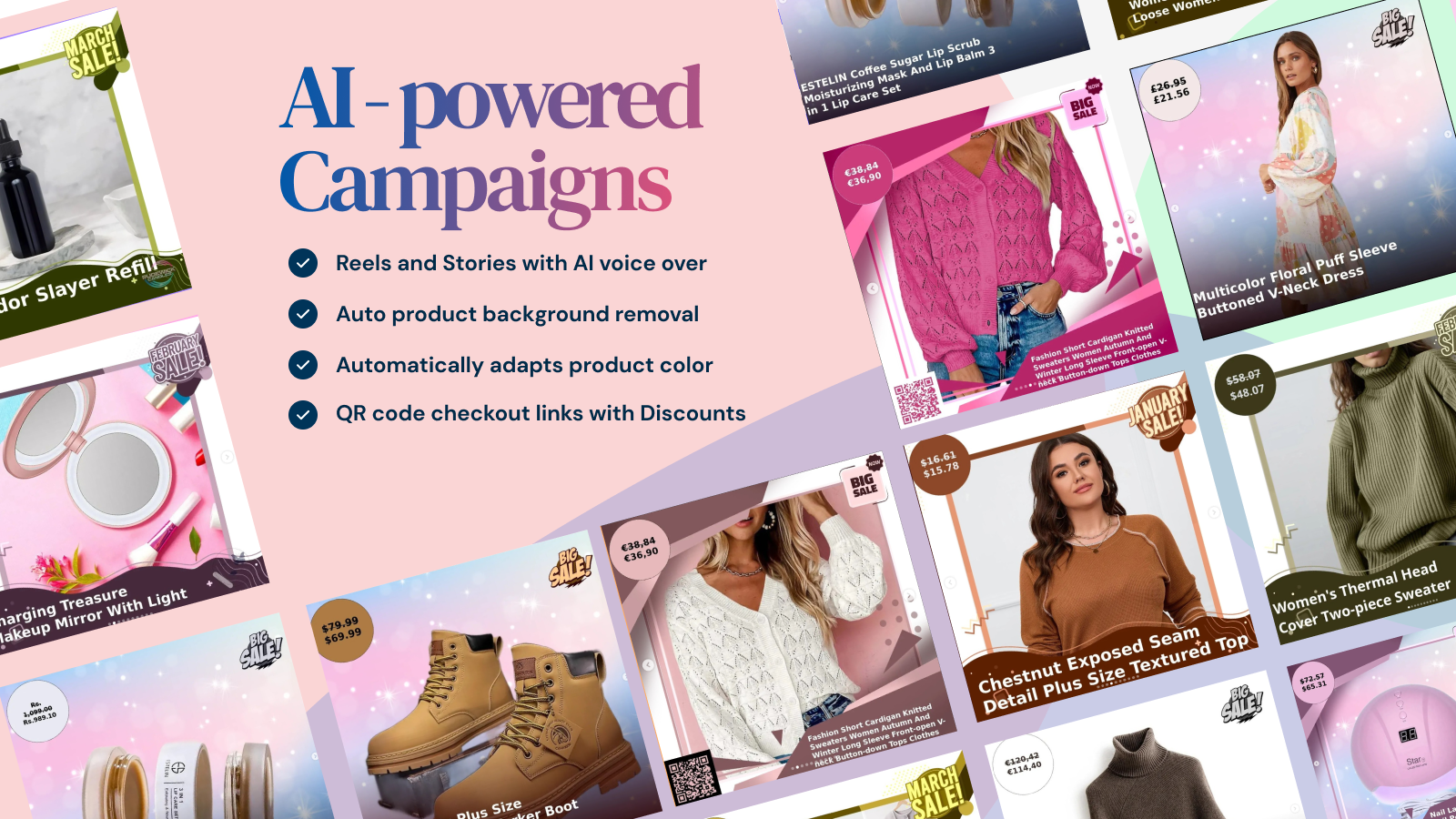 Auto post AI your products, blogs, media - Instagram, FB, 
