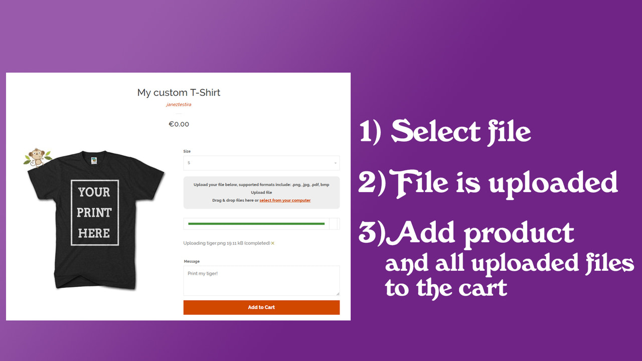 Customer uploads a personalized image file with their order