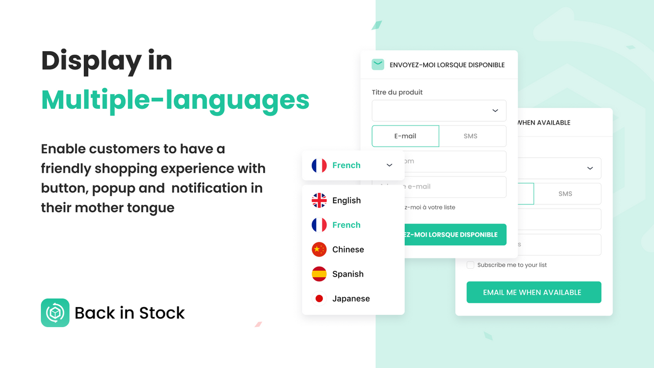 Display in diverse lingue