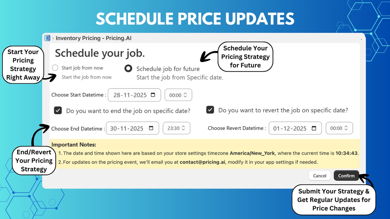 Schedule Price