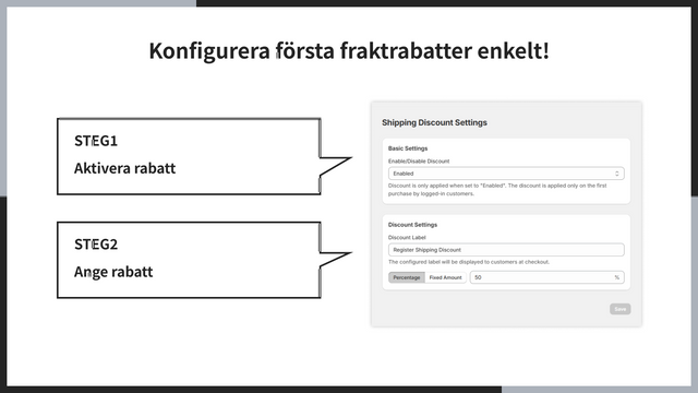 Konfigurera första fraktrabatter enkelt!