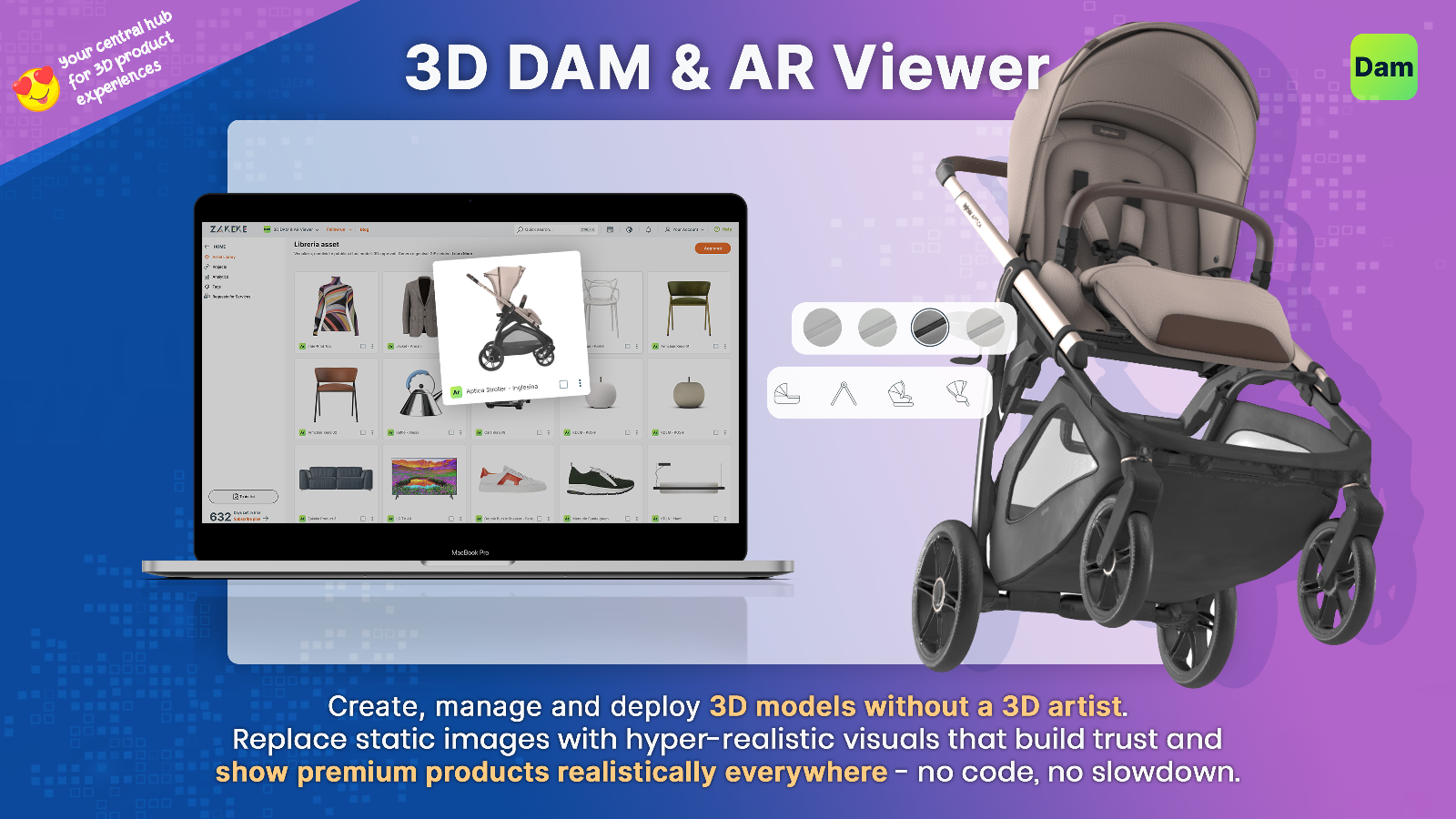 Zakeke 3D models & DAM