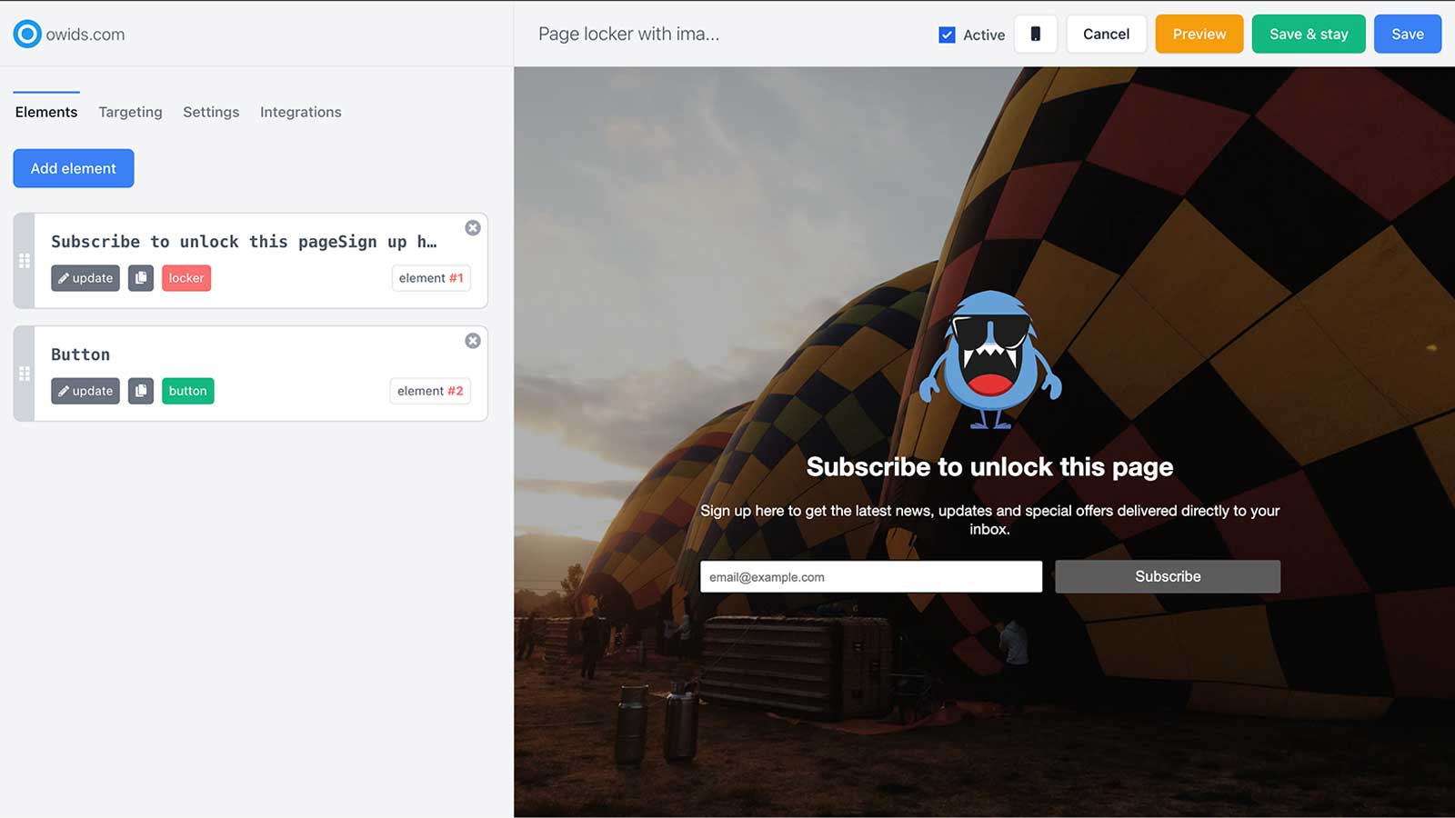 Easily preview your widget before publishing to your site