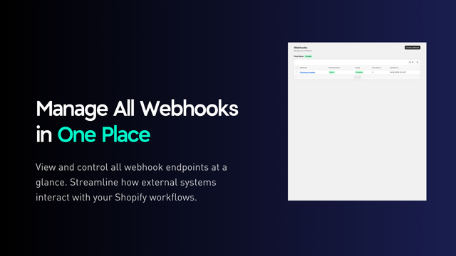 Flow Webhooks overview table