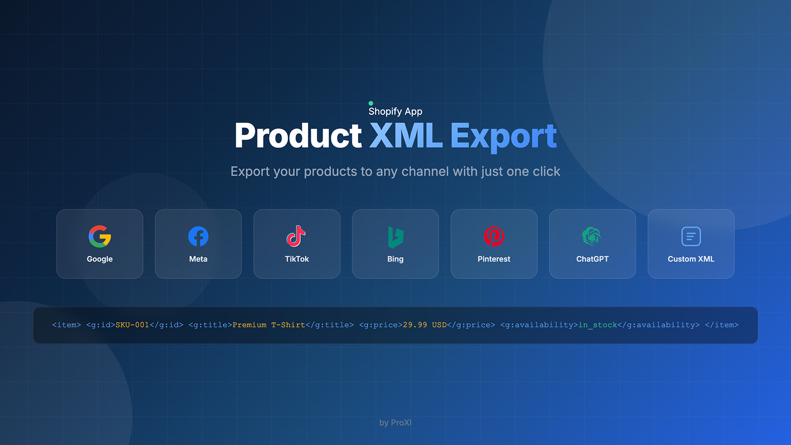 Exportieren Sie Ihre Shop-Produkte mit nur einem Klick als XML.