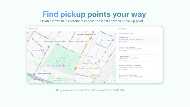 Map View and List View 