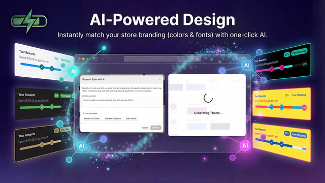 AI automatically matches progress bar design to user prompt