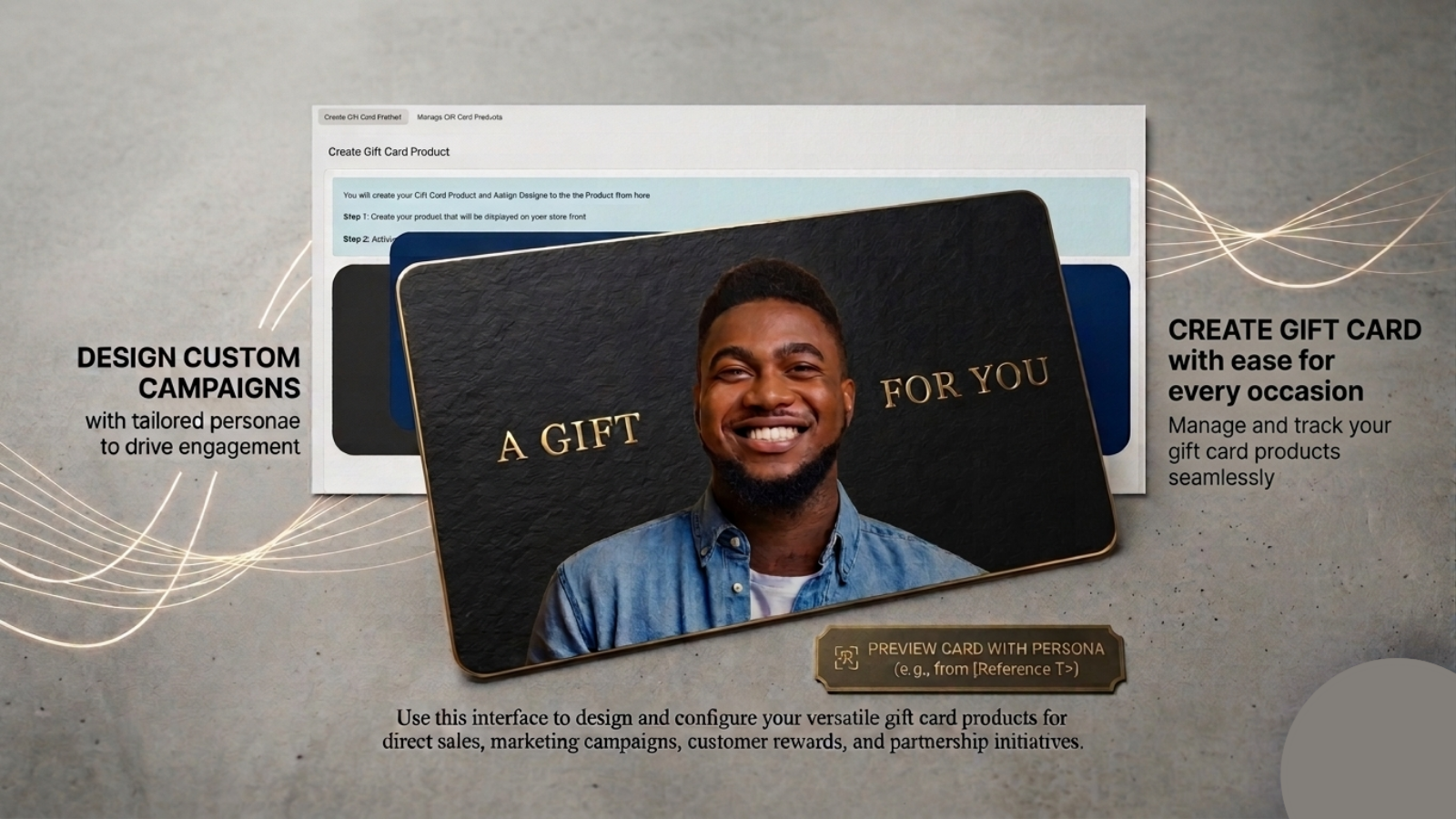 Easily create and customize your gift cards