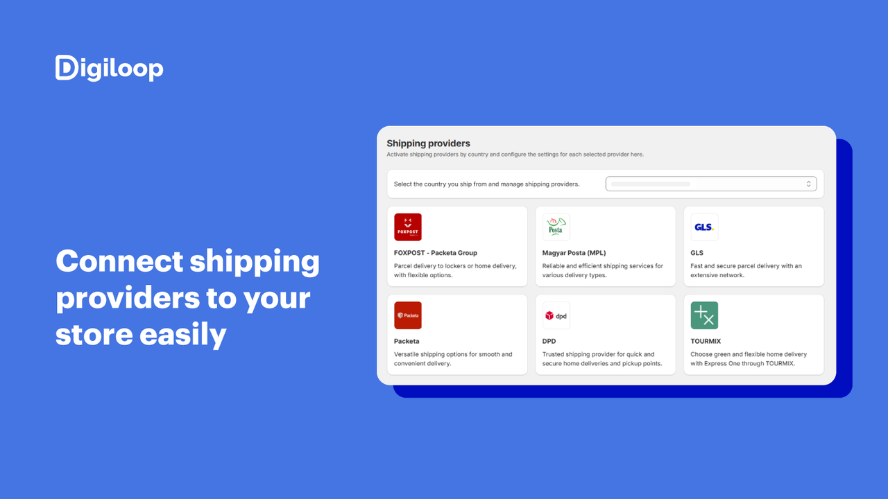 Connect shipping providers to your store easily