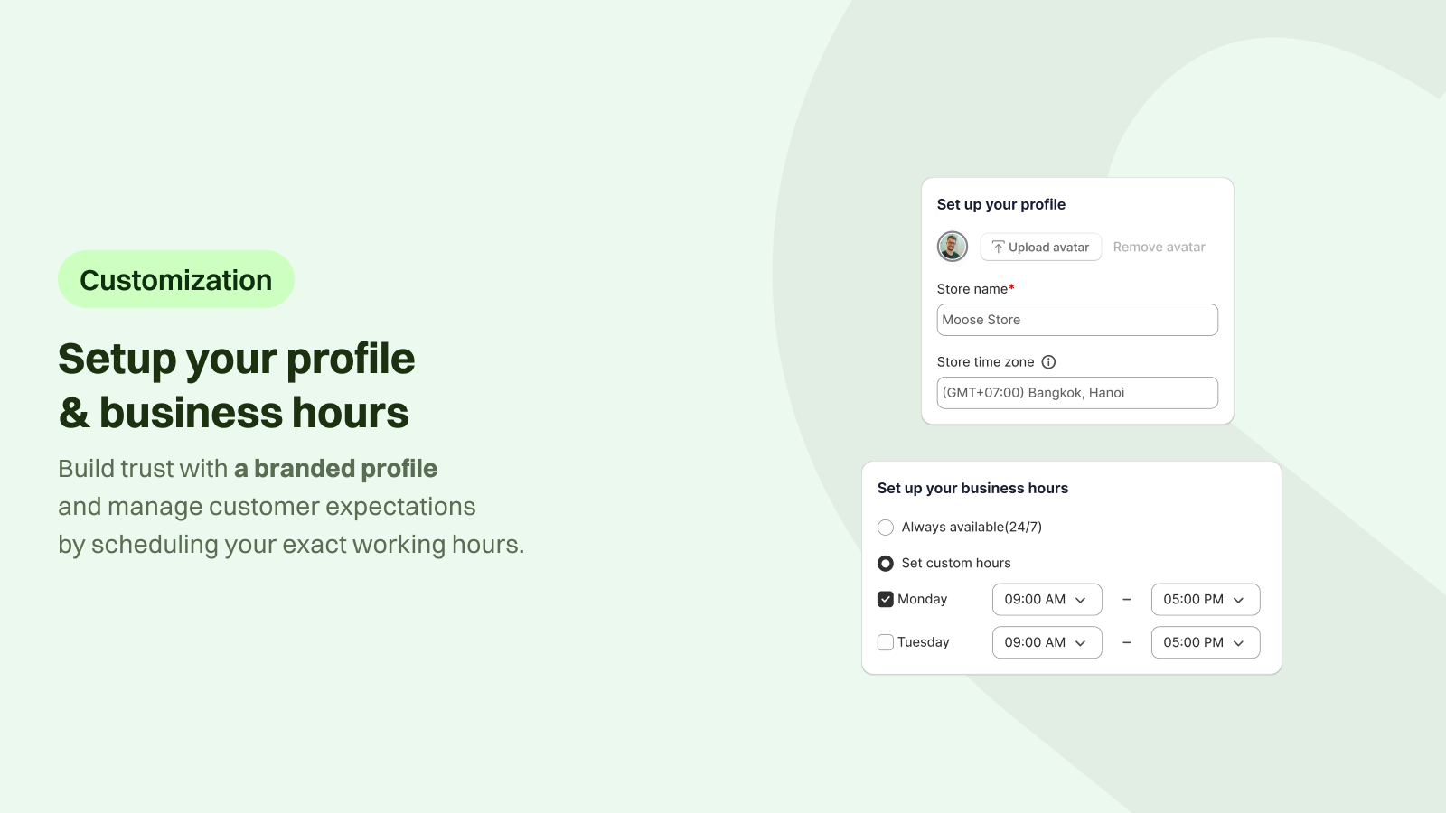 User friendly interface to set up WhatsApp faster