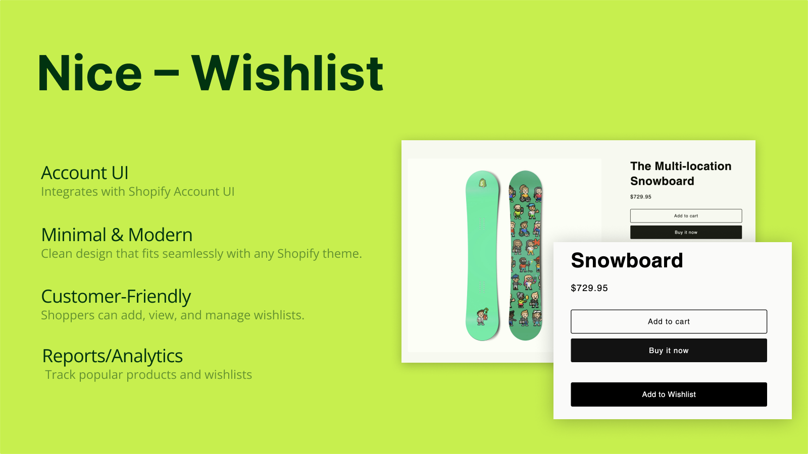 Nice Wishlist, Features