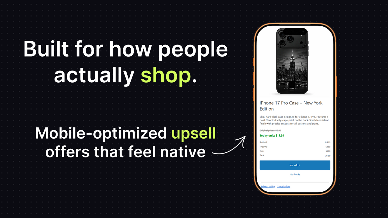 Built for how people actually shop - Mobile preview