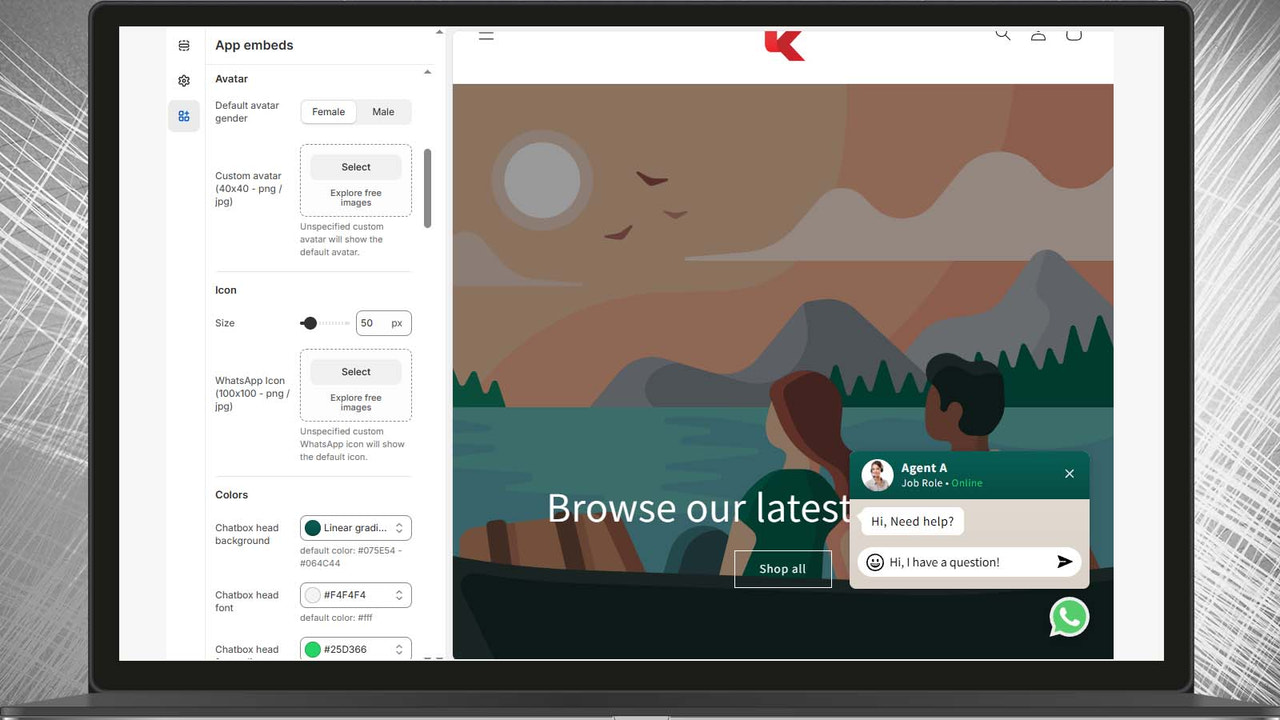 WhatsApp app embed view 2