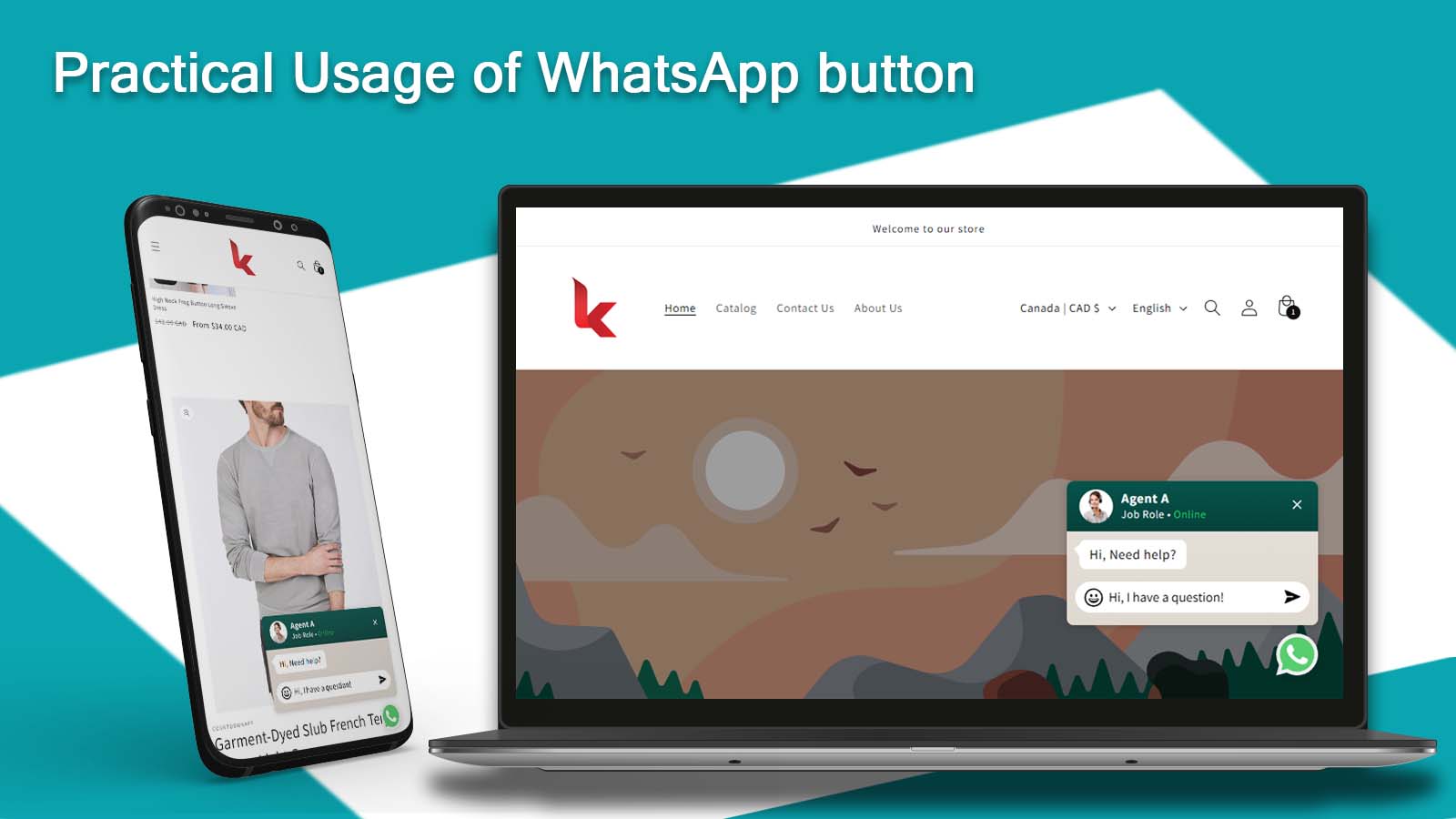 WhatsApp floating button