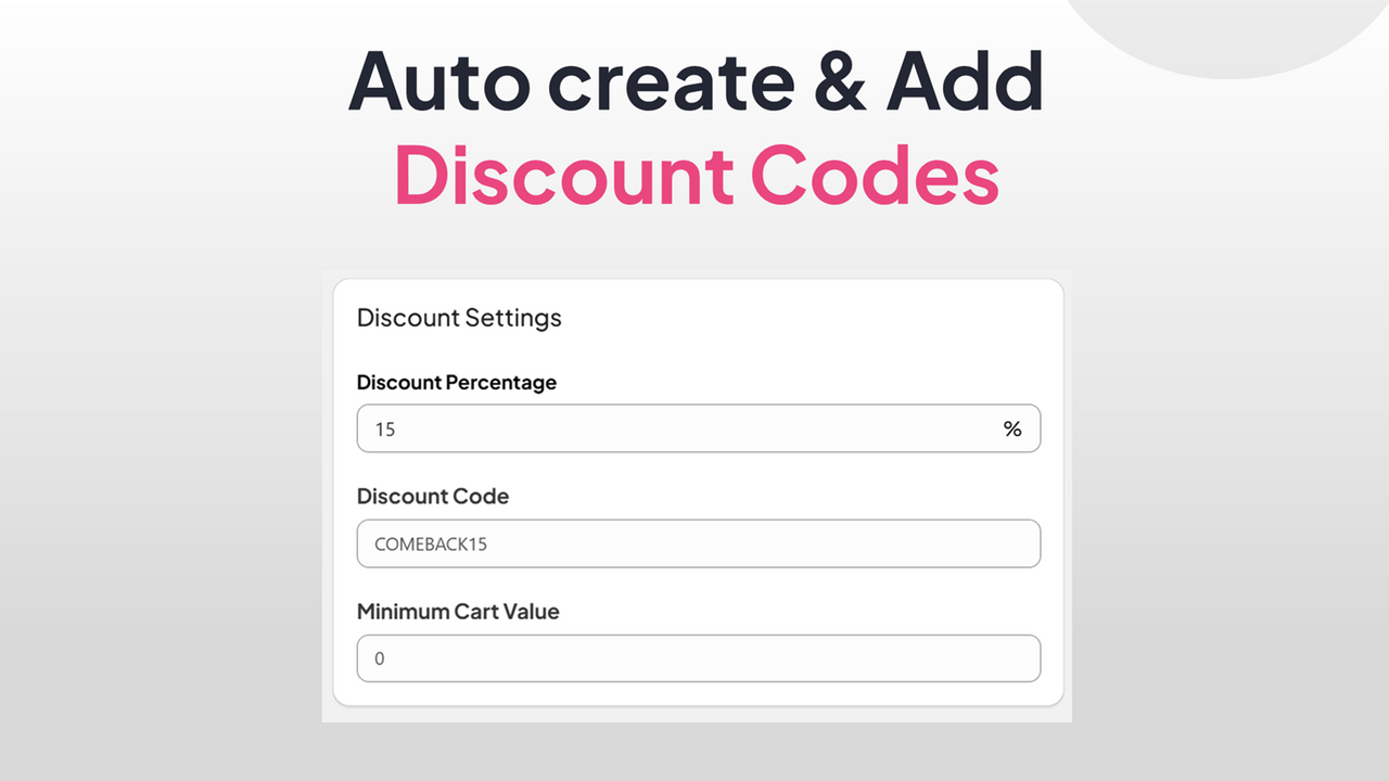 Add Dynamic Discount Codes