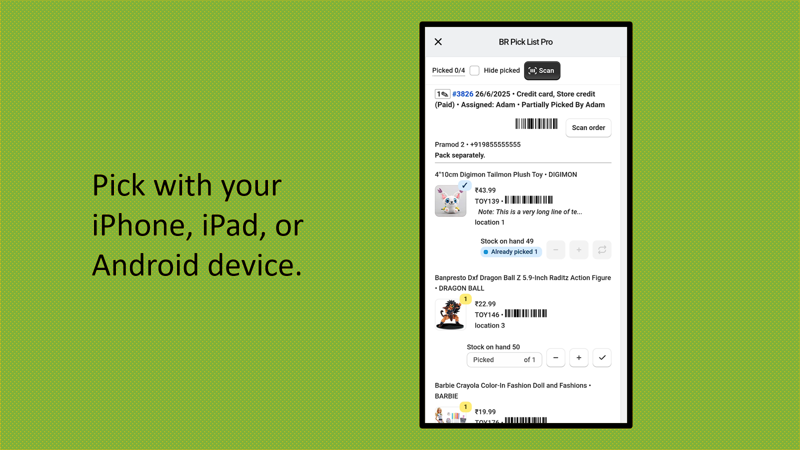Use your phone or iPad