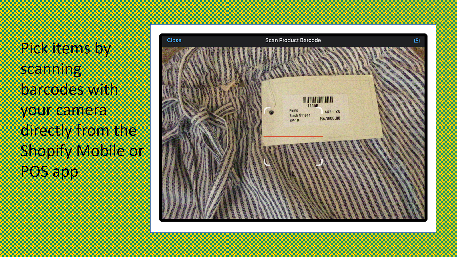 Scan barcodes with your camera and pack orders