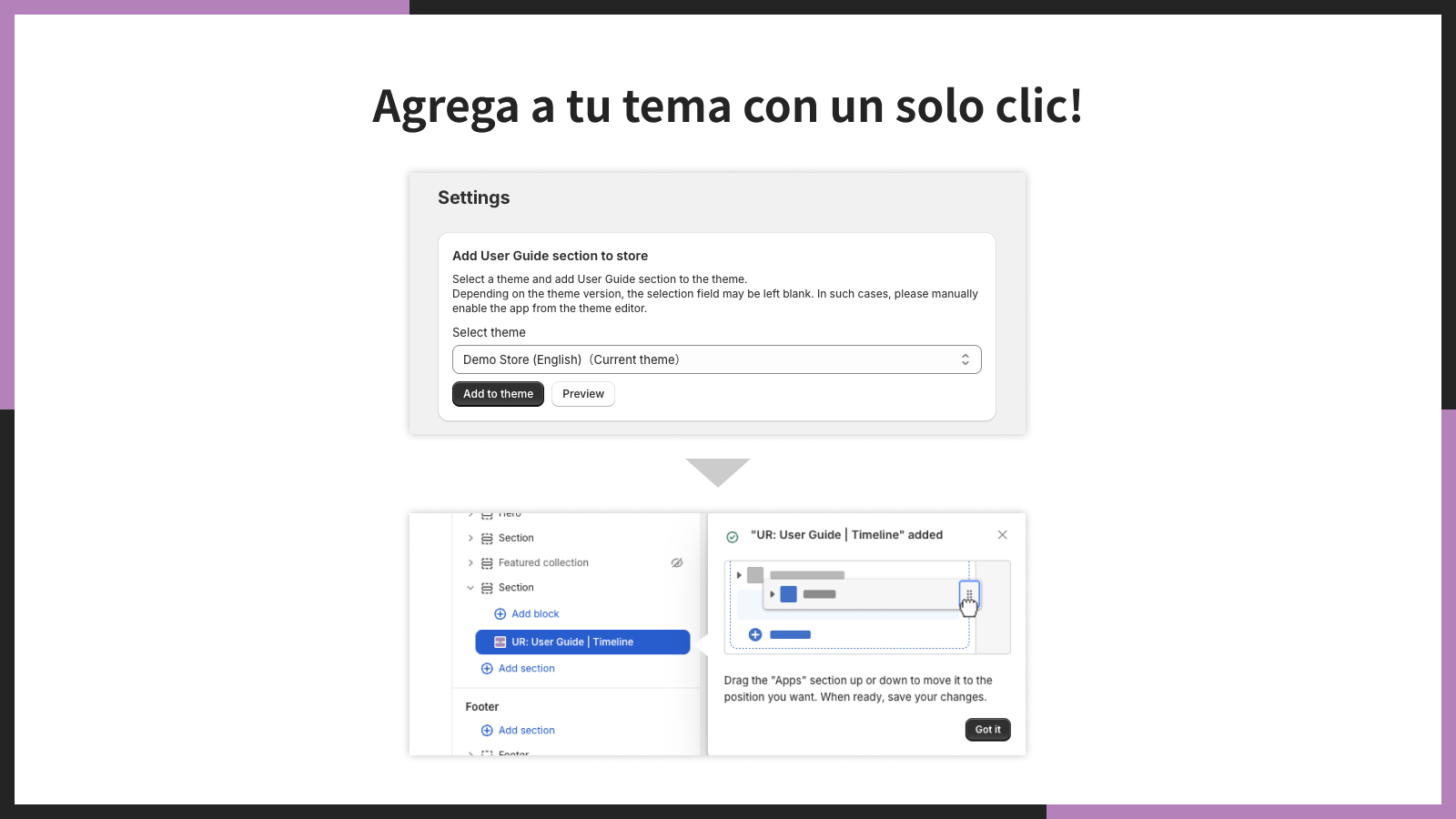 Agrega a tu tema con un solo clic!