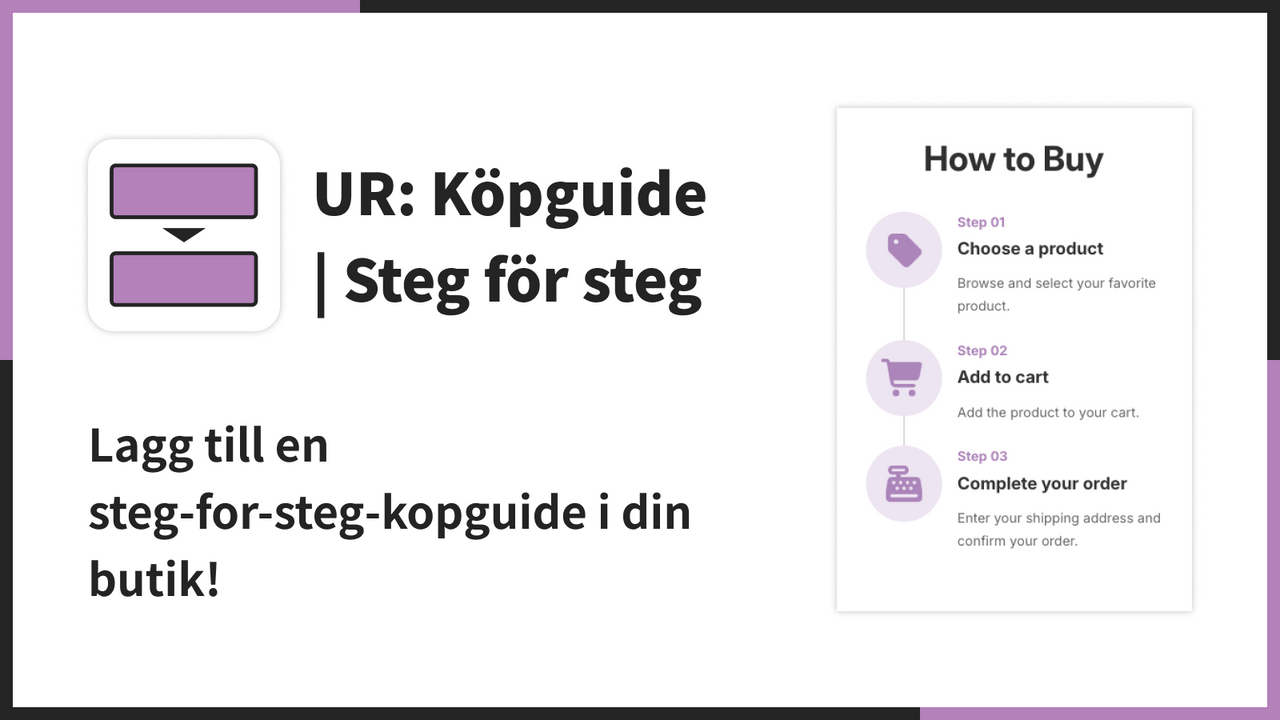 Lagg till en steg-for-steg-kopguide i din butik!