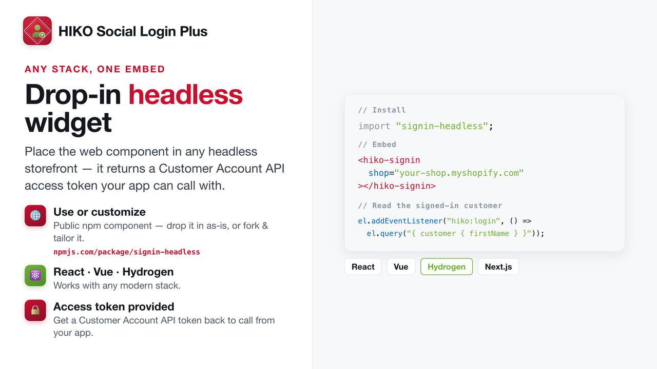 No-code setup from the admin in minutes