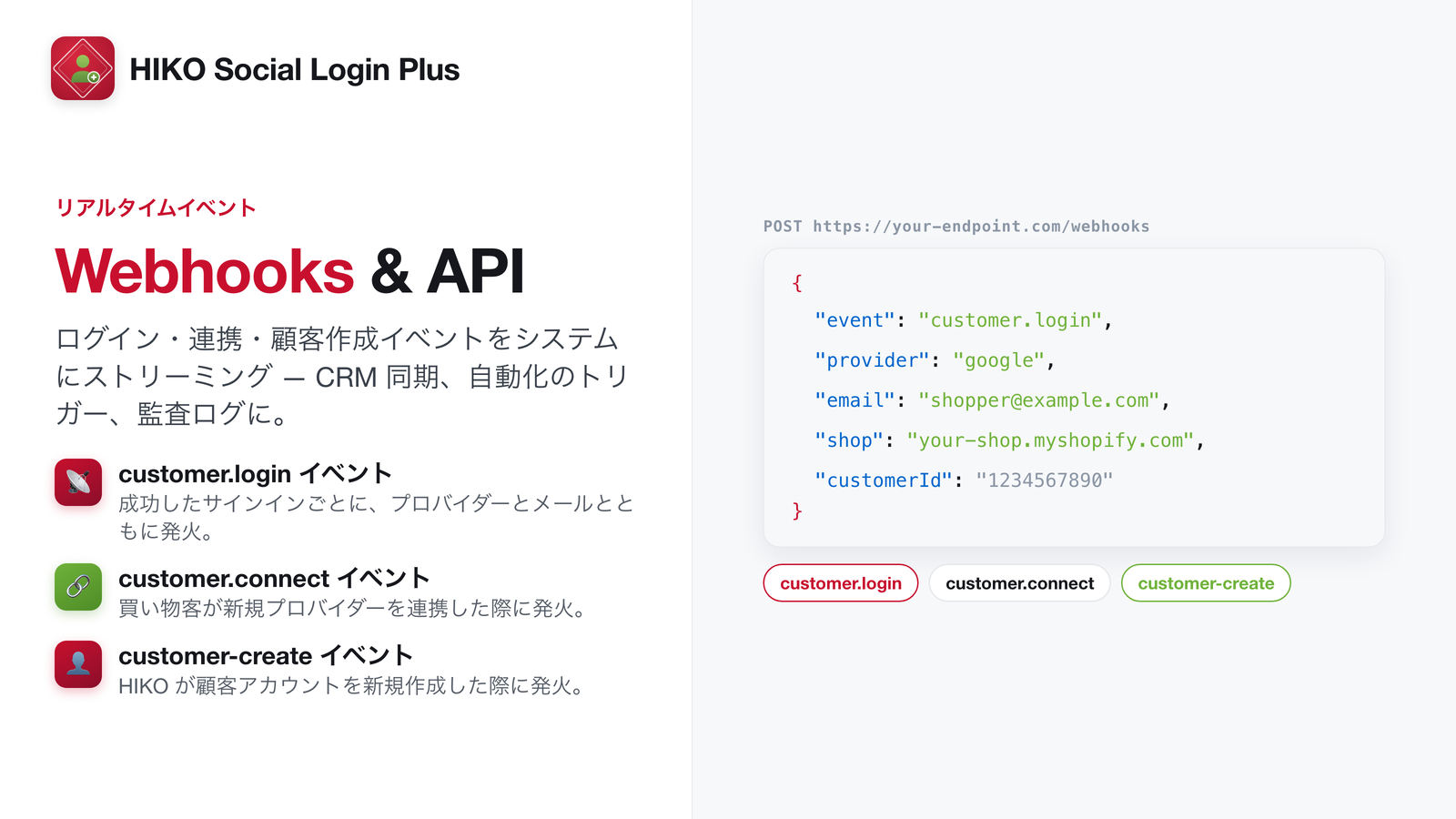 アカウントでソーシャルログインを連携・解除