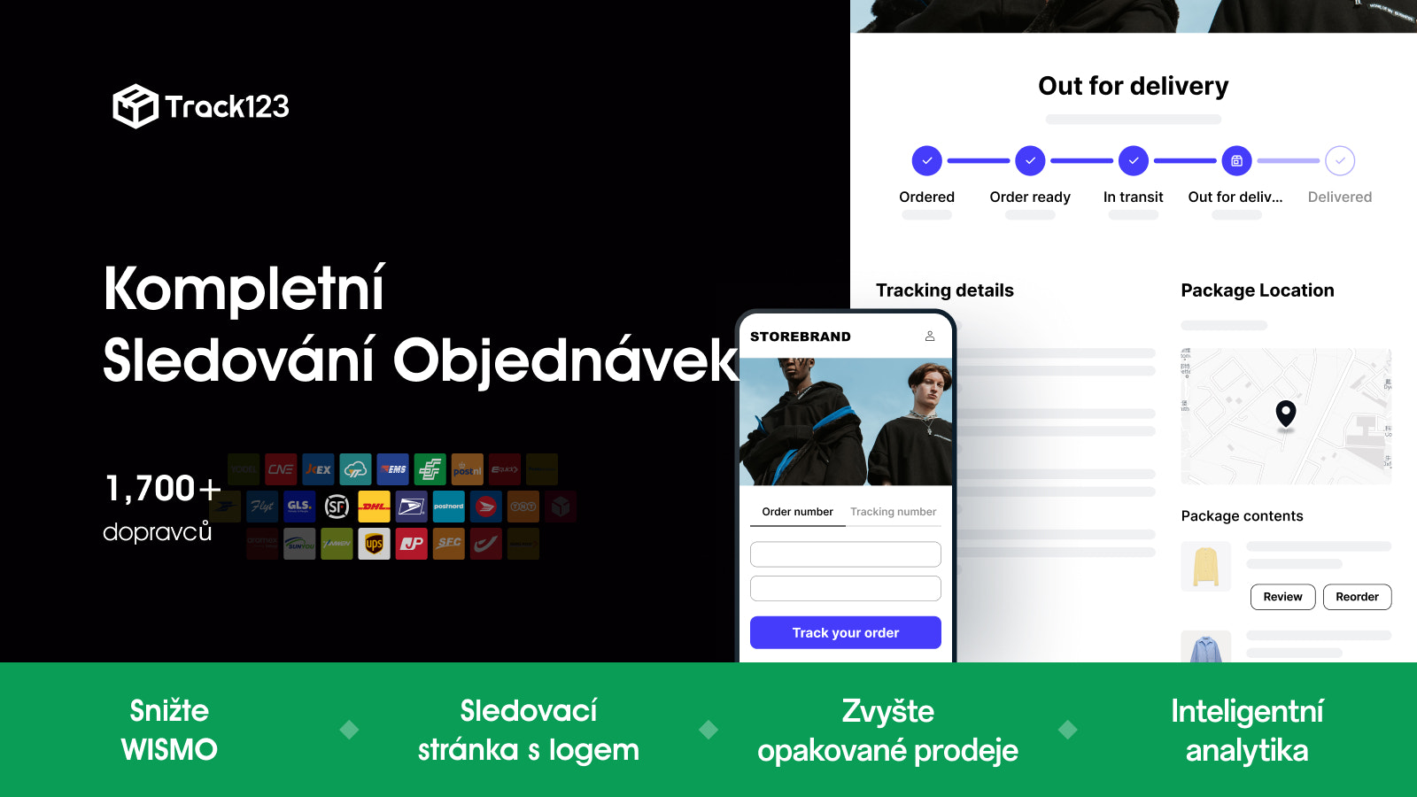 Track123 stránka pro sledování