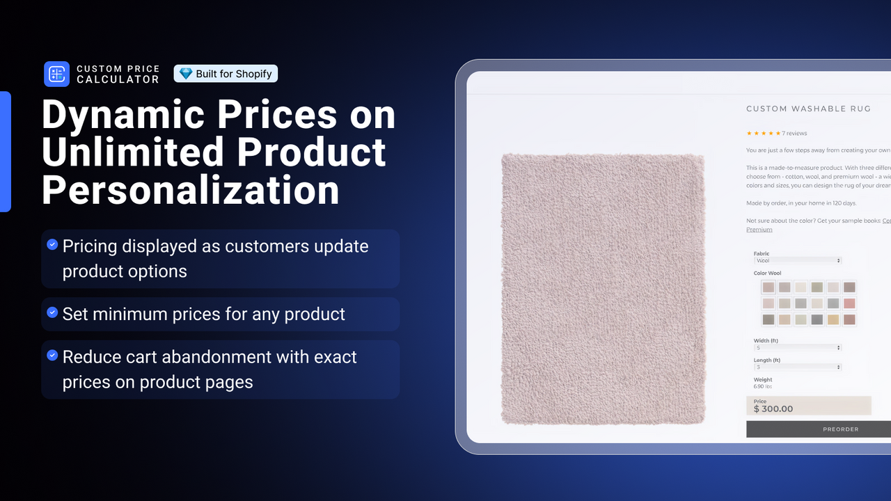 Dynamic pricing on unlimited product personalization