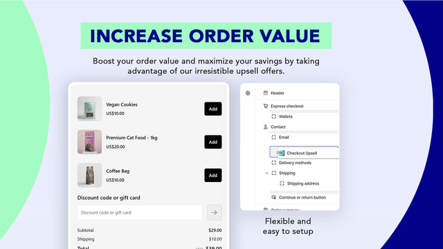 Upsells de produtos únicos